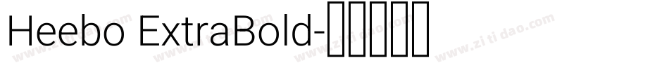 Heebo ExtraBold字体转换
